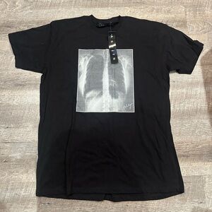 NWT chest X-ray graphic tee with nipple piercings